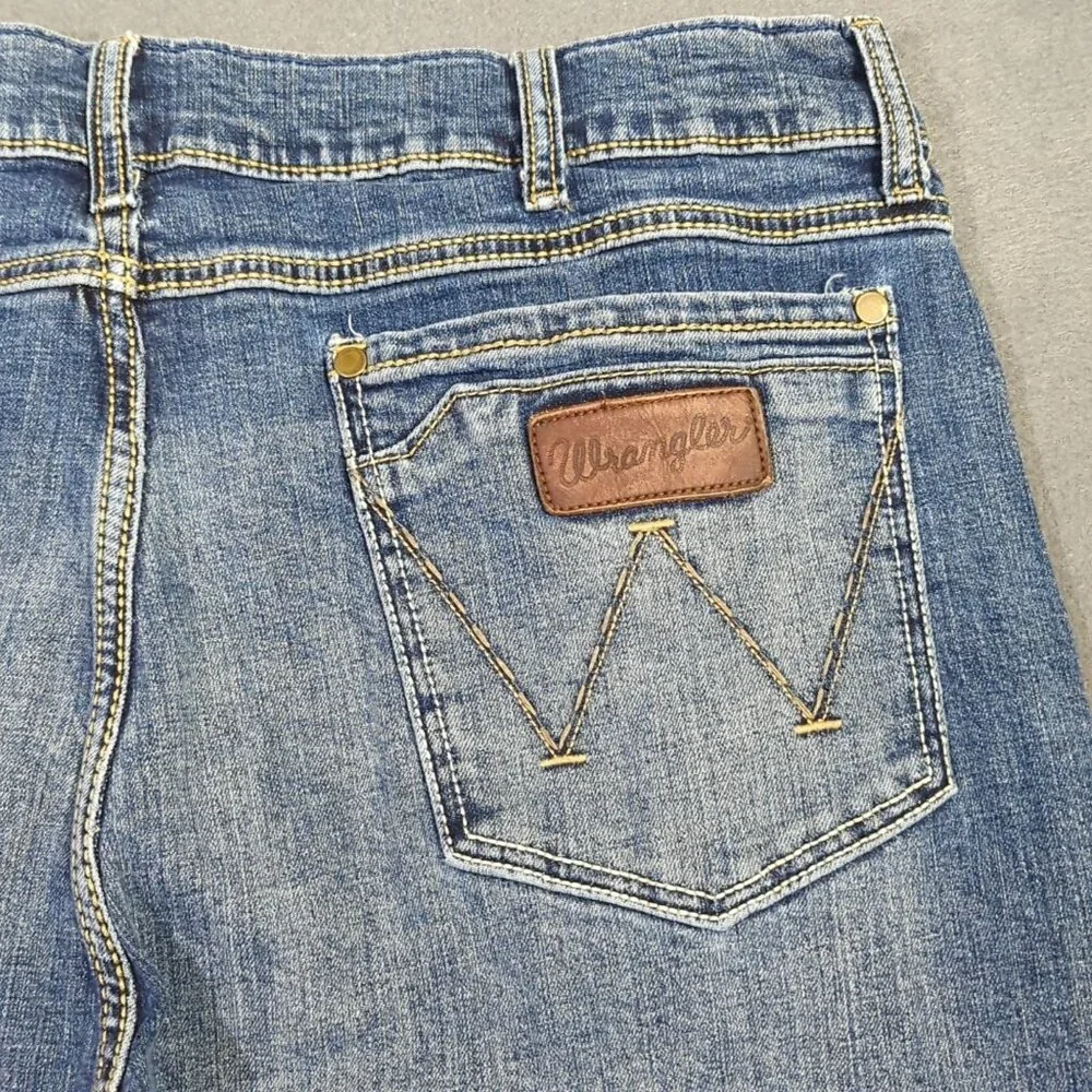 Wrangler Jeans Men's 38x30 Fits 35x29 Blue Retro Slim Boot Western Denim